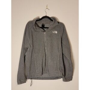 The North Face Fleece Jacket Mens Medium Gray Full Zip Warm Lightweight Outdoor